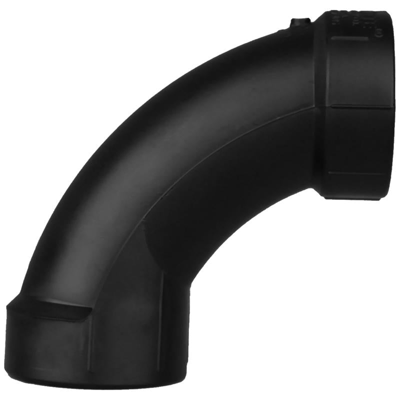 Charlotte Pipe 2 in. Hub X 2 in. D Hub ABS 90 Degree Elbow