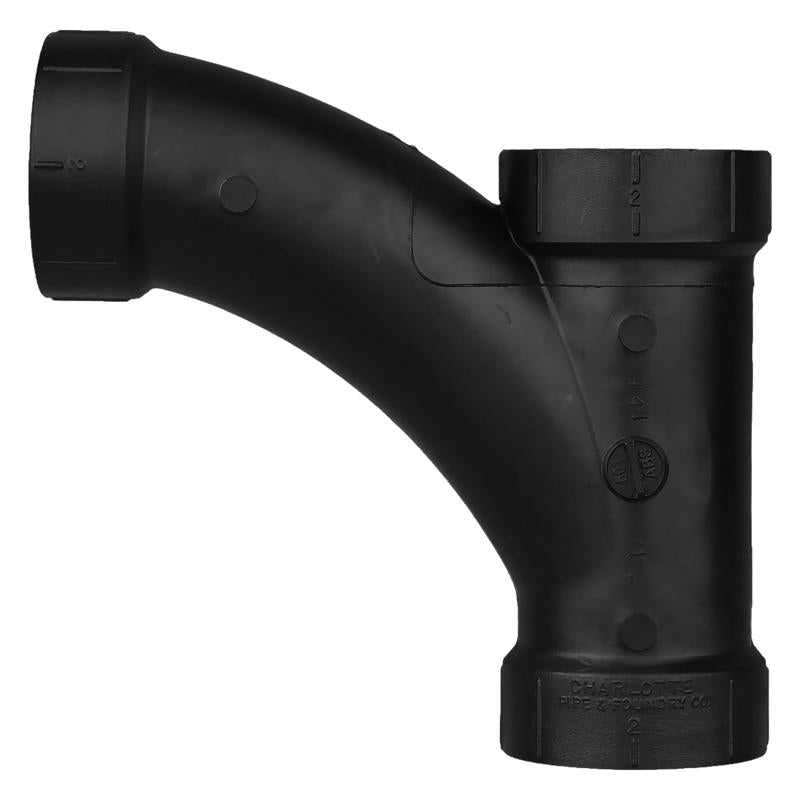 Charlotte Pipe 2 in. Hub X 2 in. D Hub ABS Wye