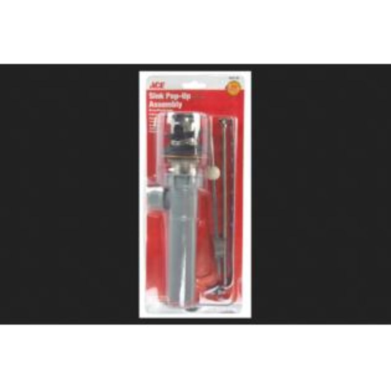 Ace 1-1/4 in. Brushed Nickel Cast Top/Plastic Tailpiece Pop Up Assembly