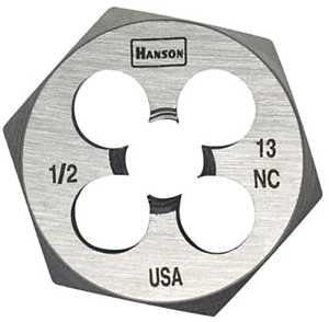 Irwin Hanson 9445 Machine Screw Die, 1/2-20 Thread, UNF Thread, Right Hand Thread, HCS