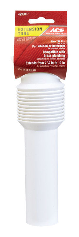 Ace 1-1/2 in. D X 12 in. L Plastic Extension Tailpiece