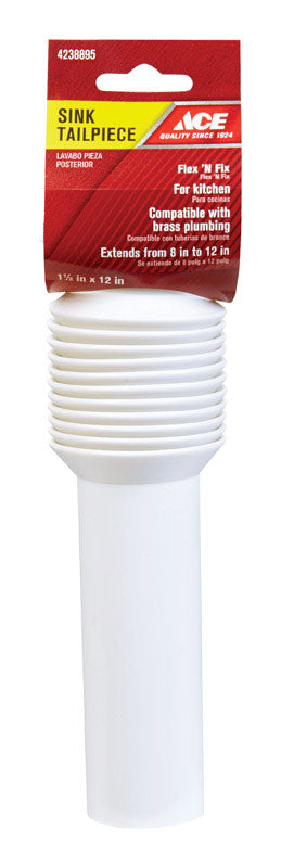 Ace 1-1/2 in. D X 12 in. L Plastic Tailpiece