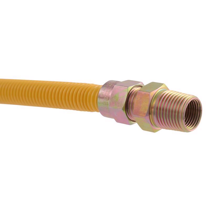Eastman 3/8 in. MIP in. X 1/2 in. D MIP 72 in. Stainless Steel Gas Connector