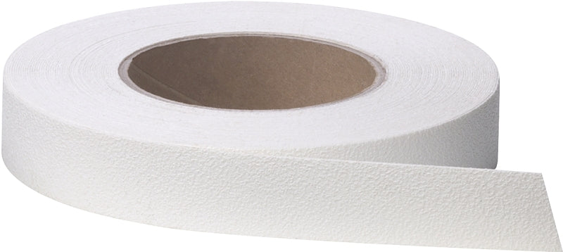 3M 7743 Resilient Tread, 60 ft L, 1 in W, Vinyl Backing, White