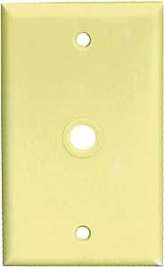 Eaton Wiring Devices 2128 2128V-BOX Wallplate, 4-1/2 in L, 2-3/4 in W, 1 -Gang, Thermoset, Ivory, High-Gloss