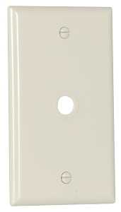 Eaton Wiring Devices 2128LA Wallplate, 4-1/2 in L, 2-3/4 in W, 1 -Gang, 1 -Port, Thermoset, Light Almond