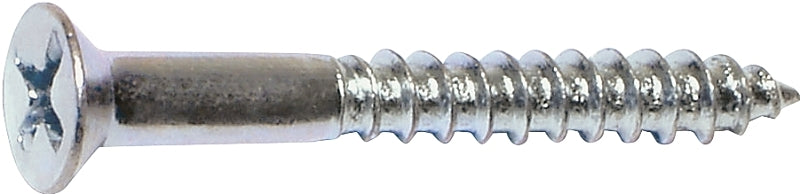 Midwest Fastener 02603 Screw, #14 Thread, 1-1/2 in L, Coarse Thread, Flat Head, Phillips Drive, Sharp Point, Steel, Zinc