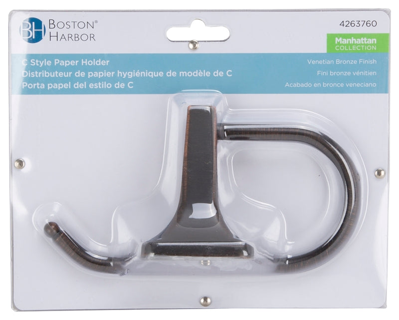 Boston Harbor 3655C-35-07-SOU C-Ring Paper Holder, Steel/Zinc, Venetian Bronze
