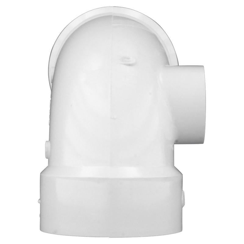 Charlotte Pipe Schedule 40 3 in. Hub X 3 in. D Hub PVC Elbow 1 pk