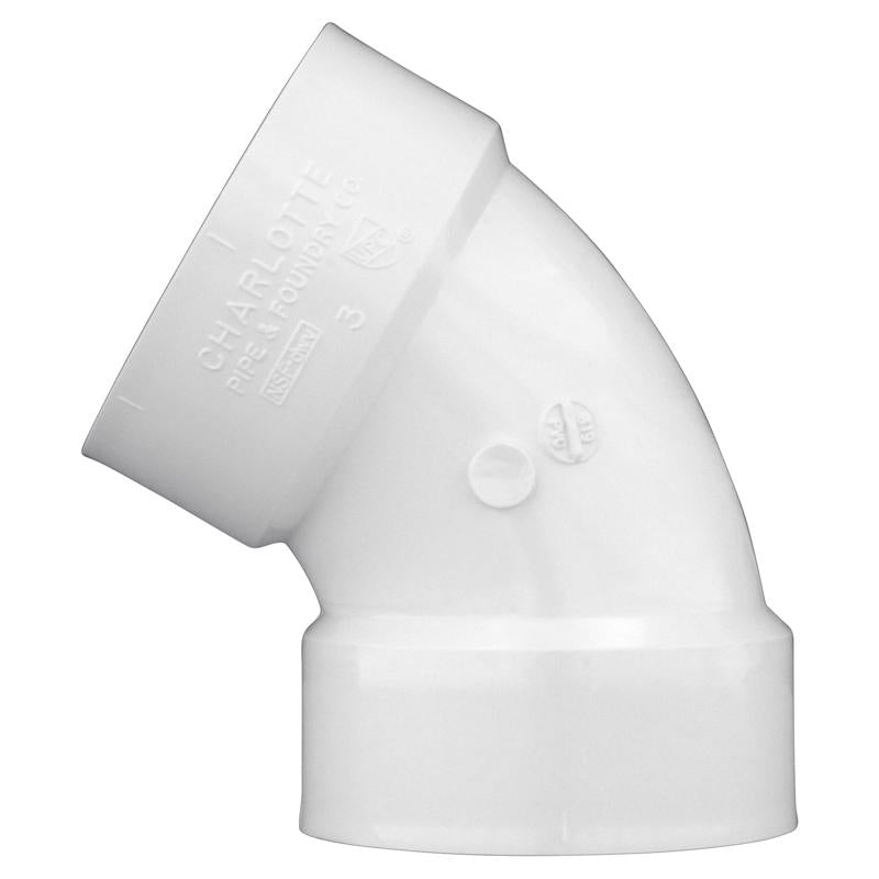 Charlotte Pipe Schedule 40 2 in. Hub X 2 in. D Hub PVC Elbow 1 pk