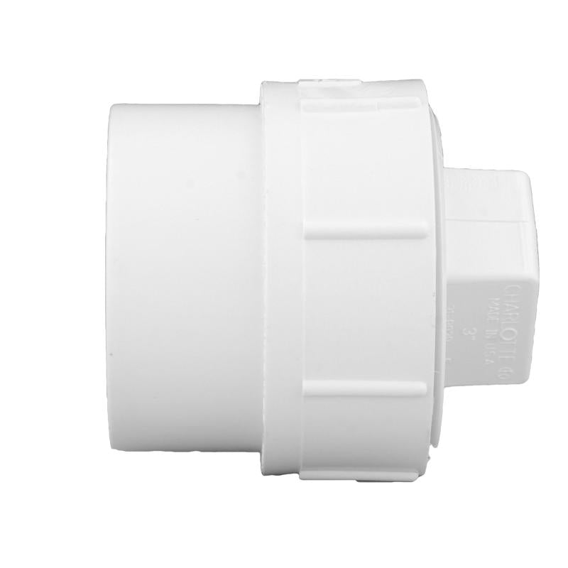 Charlotte Pipe Schedule 40 3 in. Spigot X 3 in. D FPT PVC Cleanout Adapter 1 pk