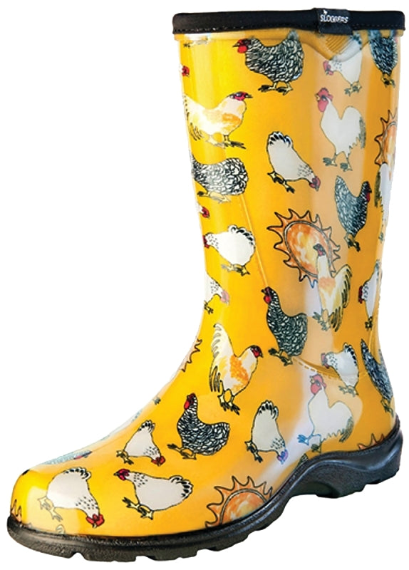 Sloggers 5016CDY-06 Rain and Garden Boots, 6, M W, Chicken, Daffodil Yellow, Plastic Resin Upper