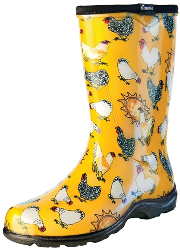 Sloggers 5016CDY-07 Rain and Garden Boots, 7, Chicken, Daffodil Yellow, Plastic Resin Upper