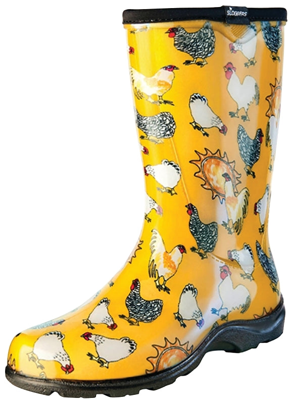 Sloggers 5016CDY-08 Rain and Garden Boots, 8, M W, Chicken, Daffodil Yellow, Plastic Resin Upper