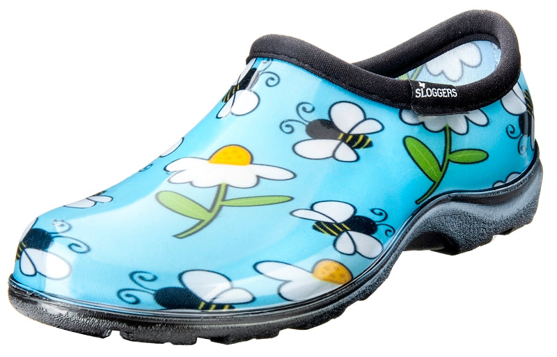 Sloggers 5120BEEBL06 Rain and Garden Shoes, 6, Bee, Blue, Plastic Resin Upper