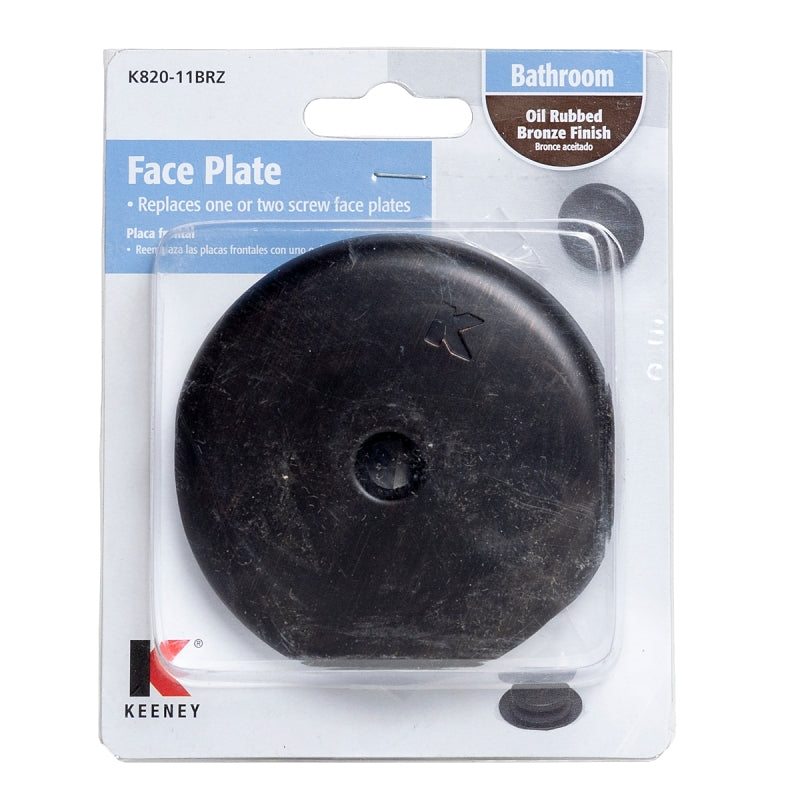 Keeney K820-11BRZ Face Plate with Screw, Metal, Oil Rubbed Bronze
