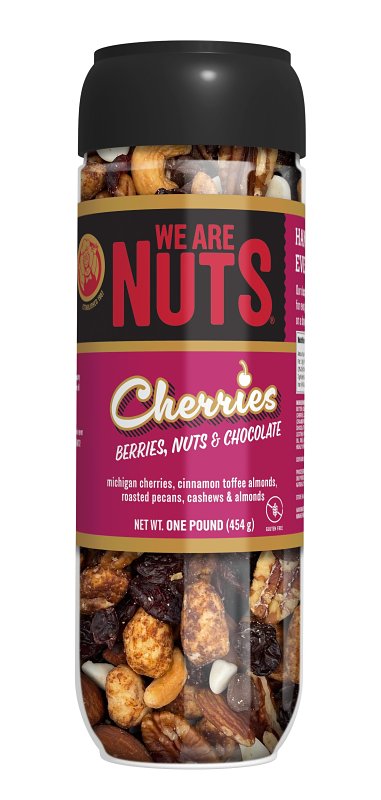 We Are Nuts 19025TJX Cherries/Berries/Nuts/Chocolate, Fruity, Nutty, Sweet, 16 oz Jar, Pack of 12
