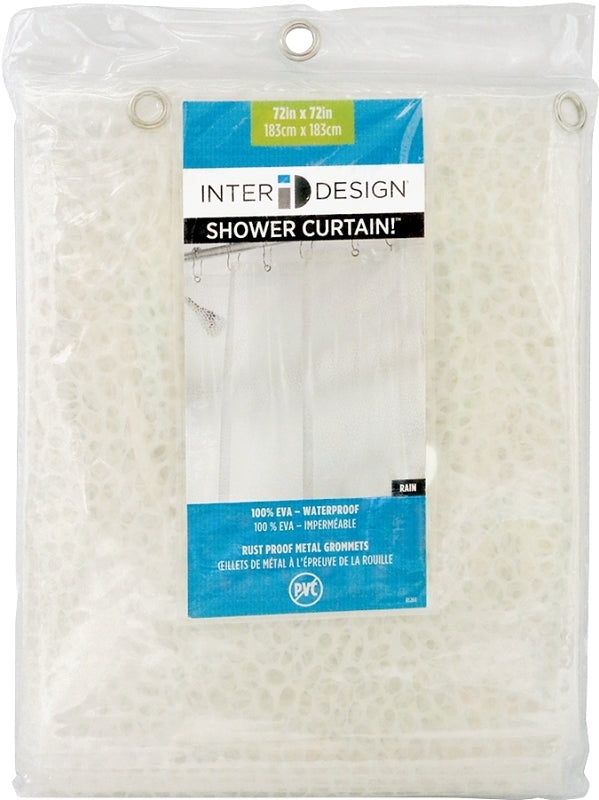 iDESIGN 21981 Shower Curtain, 72 in L, 72 in W, EVA, Clear, Pack of 2