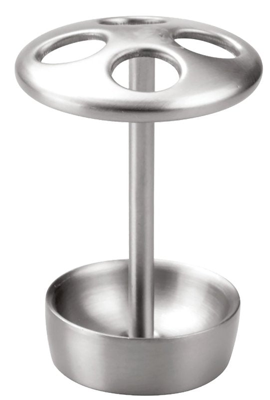iDESIGN 22060 Toothbrush Holder, Stainless Steel, Brushed Silver, Free-Standing Mounting, Pack of 6