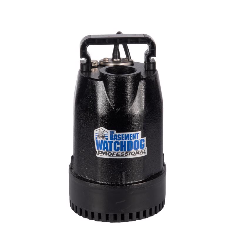 The Basement Watchdog 1/3 HP 3,720 gph Cast Iron Dual Reed Switch AC Backup Sump Pump 10 ft