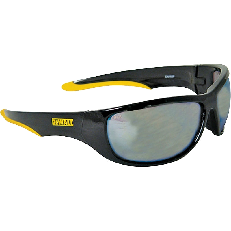 DeWALT Dominator Series DPG94-6C Safety Glasses, Anti-Fog Lens, Full Frame, Plastic Frame, Black/Yellow Frame