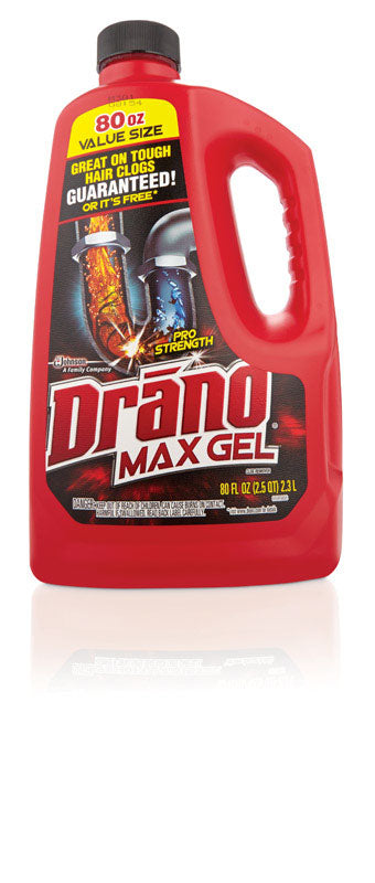 Drano Professional Strength Gel Clog Remover 80 oz, Pack of 6