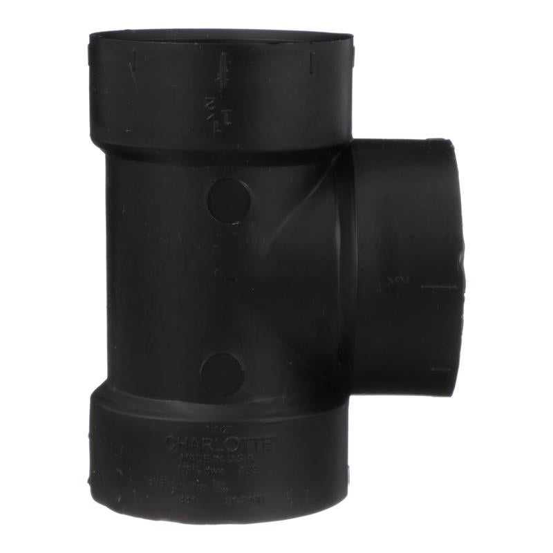 Charlotte Pipe 1-1/2 in. Hub X 1-1/2 in. D Hub ABS Vent Tee