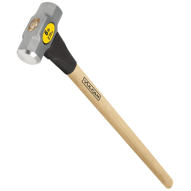 Vulcan 34512 Sledge Hammer, 6 lb Head, Forged Milled Head, Steel Head