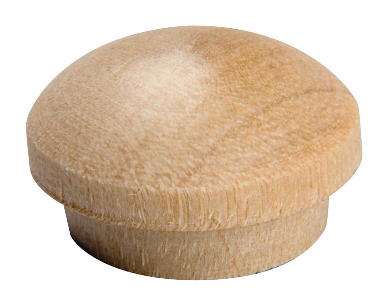 Waddell 8400.50 DP Button Head Plug, Birch Wood, 1/2 in Dia, Pack of 10
