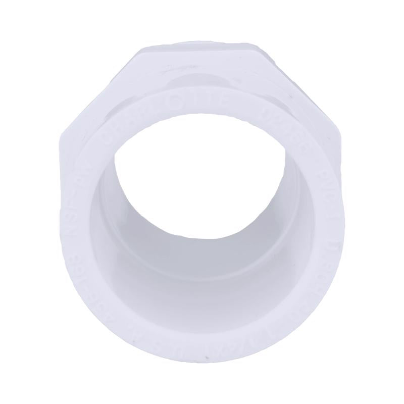 Charlotte Pipe Schedule 40 1-1/2 in. MPT X 2 in. D Slip PVC Reducing Adapter 1 pk