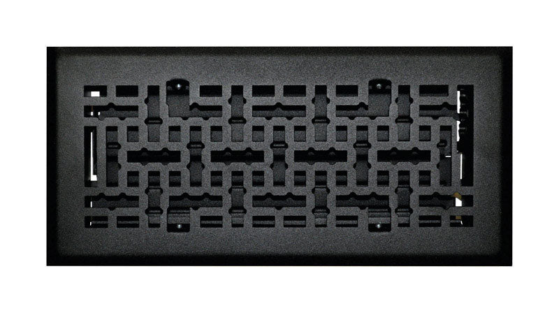 Tru Aire 4 in. H X 10 in. W 1-Way Matte Steel Floor Diffuser