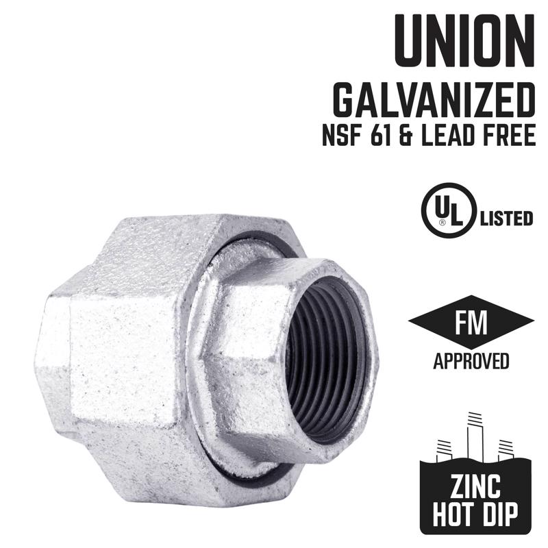 STZ Industries 4 in. FIP each X 4 in. D FIP Galvanized Malleable Iron Union