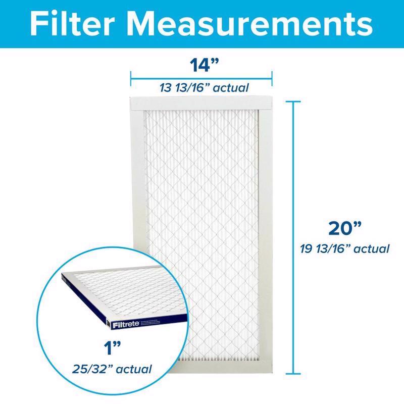Filtrete 14 in. W X 20 in. H X 1 in. D Polypropylene 2200 MPR Pleated Allergen Air Filter 1 pk, Pack of 4