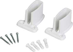 ClosetMaid 71926 Wall Bracket, Resin, White, Includes: (2) Wall Brackets, (4) #8 Screws, (4) Anchors