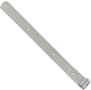 National Hardware N248-047 Strap Hinge, 1/4 in Thick Leaf, 24 in L x 2 in W, Steel, Zinc, 240 lb