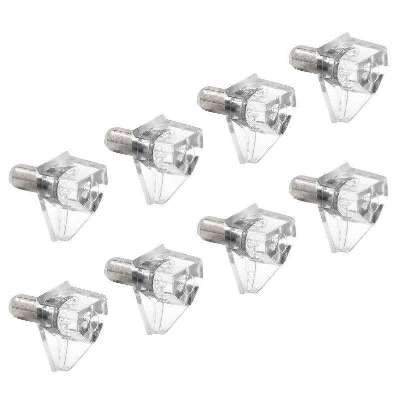 Prime-Line 959-8814 Shelf Support Peg 15 lb, Metal/Plastic, Clear, Pack of 6