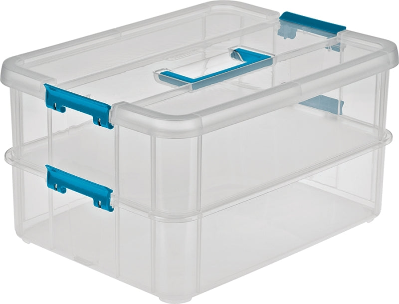 Sterilite 14228604 Tray Organizer, Clear, 14-3/8 in L, 10-3/4 in W, 7-3/4 in H, Pack of 4