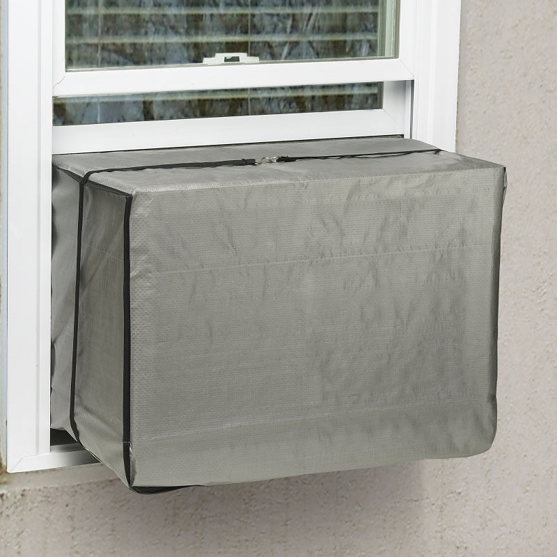 Frost King AC2H Window Air Conditioner Cover, 16 in L, 27 in W, 6 mil Thick Material, Polyethylene, Silver