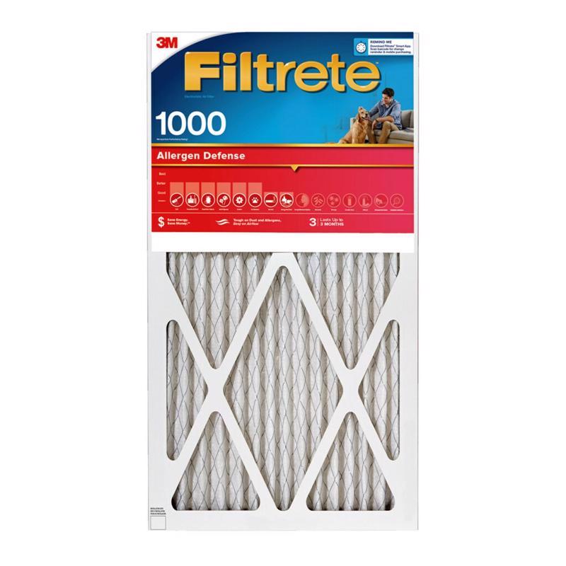 Filtrete 20 in. W X 30 in. H X 1 in. 1000 MPR Pleated Air Filter 2 pk, Pack of 3