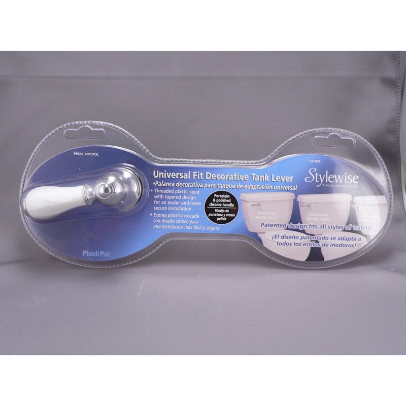 Plumb Pak Tank Lever Polished Crome Brass For Universal