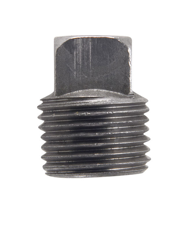 Billco Corporation 1/2 in. MPT Black Steel Square Head Plug, Pack of 5