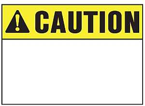 Hy-Ko 5620 Signs, CAUTION, 10 x 14 in Dimensions, Pack of 5
