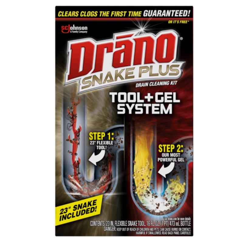 Drano Snake Plus Gel Drain Cleaning Kit 16 oz, Pack of 6