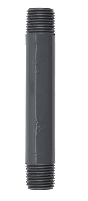B&K Schedule 80 1/2 in. MIP X 1/2 in. D MIP PVC 5 in. Nipple 1 pk, Pack of 10