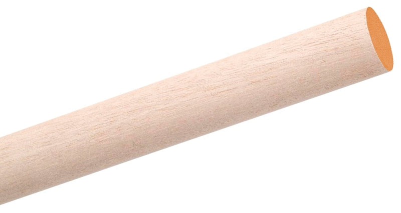 Waddell 6316UB Dowel Rod, Round, 1 in Dia, 36 in L, Hardwood, Pack of 6