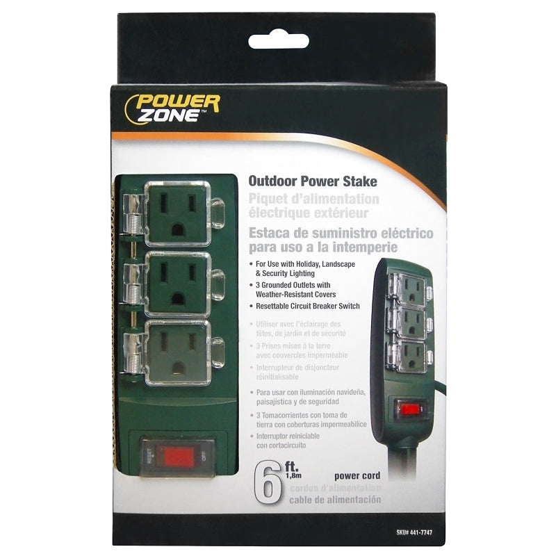 PowerZone OR8CB003 Yard Stake, Green