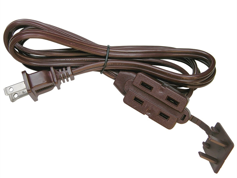 PowerZone OR670606 Extension Cord, 16 AWG Cable, 6 ft L, 125 V, Brown