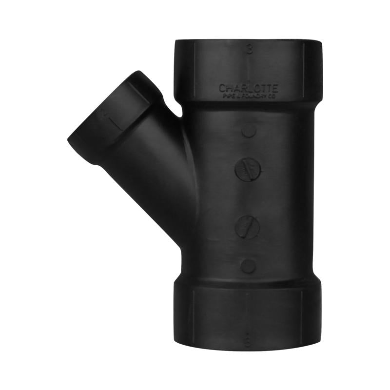 Charlotte Pipe 3 in. Hub X 3 in. D Hub ABS Wye