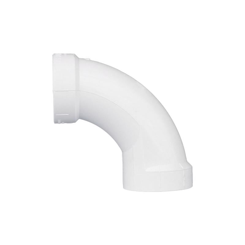 Charlotte Pipe Schedule 40 2 in. Hub X 2 in. D Hub PVC Long Sweep Elbow 1 pk
