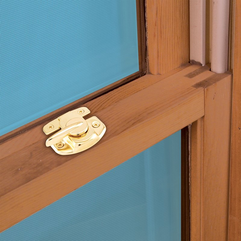 Prime-Line U 9924 Window Sash Lock, 2-1/4 in L x 1-1/2 in W Backplate, 2-1/4 in L Handle, Steel, Brass